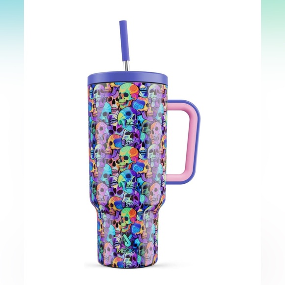 NWT Meoky 40 oz Halloween Tumbler with Handle and Straw C73 - Picture 1 of 5